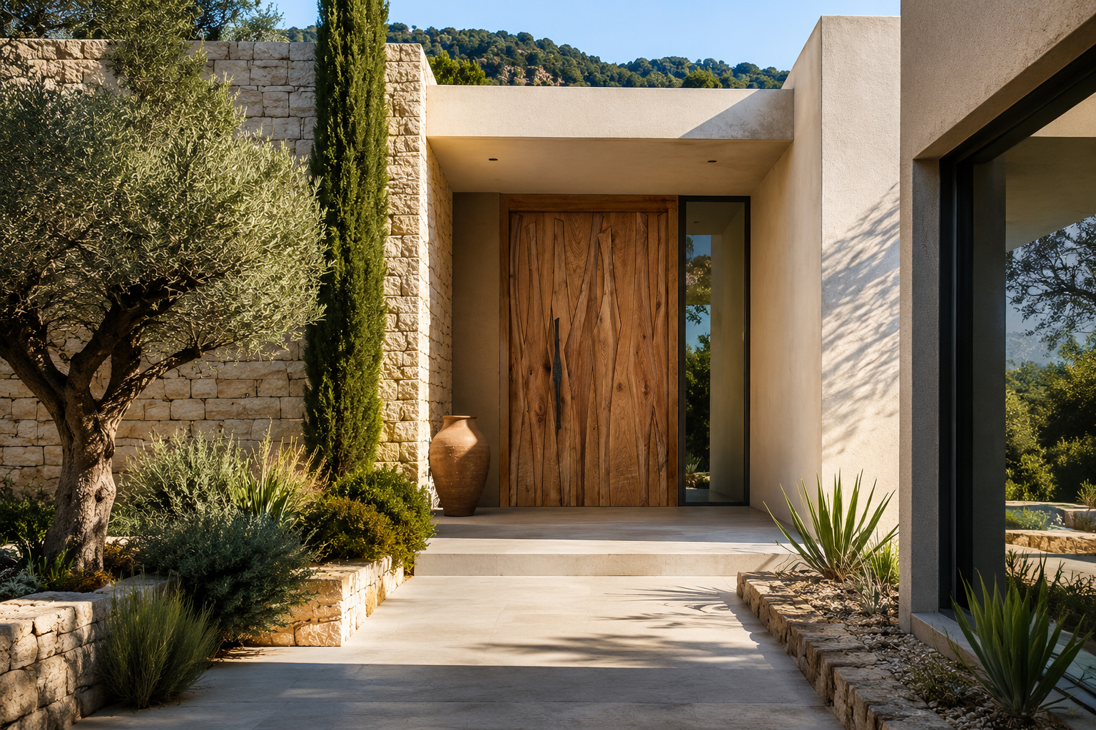 Porte Momento dans villa architecte sud est ATELIER BERTOLI