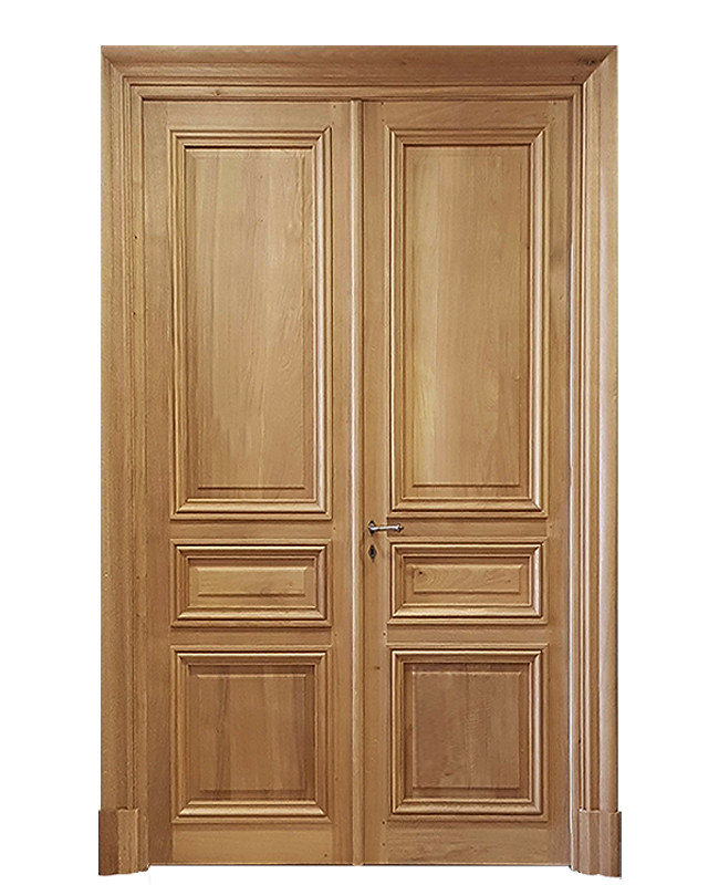 porte double haussmannienne bois chene clair bertoli